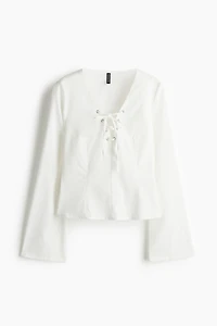 Laced-Detail Top