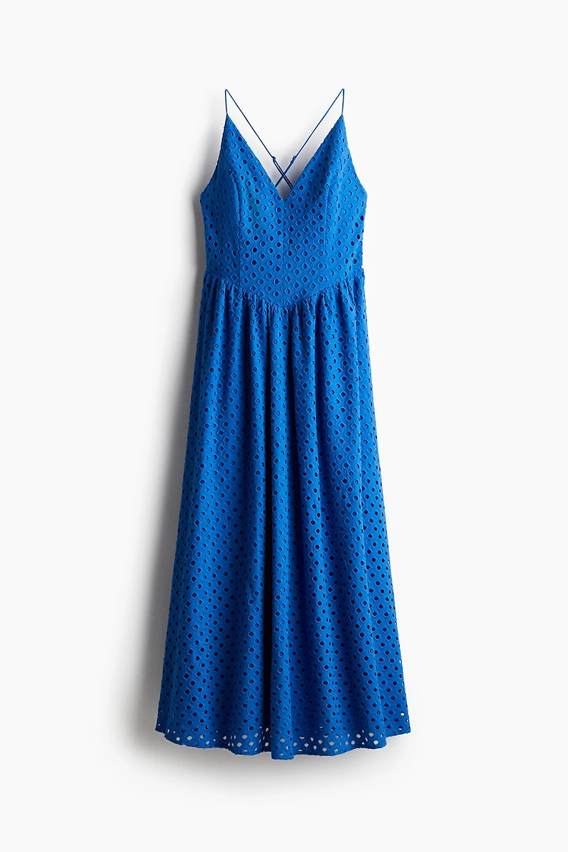Eyelet-Embroidered Strappy Dress