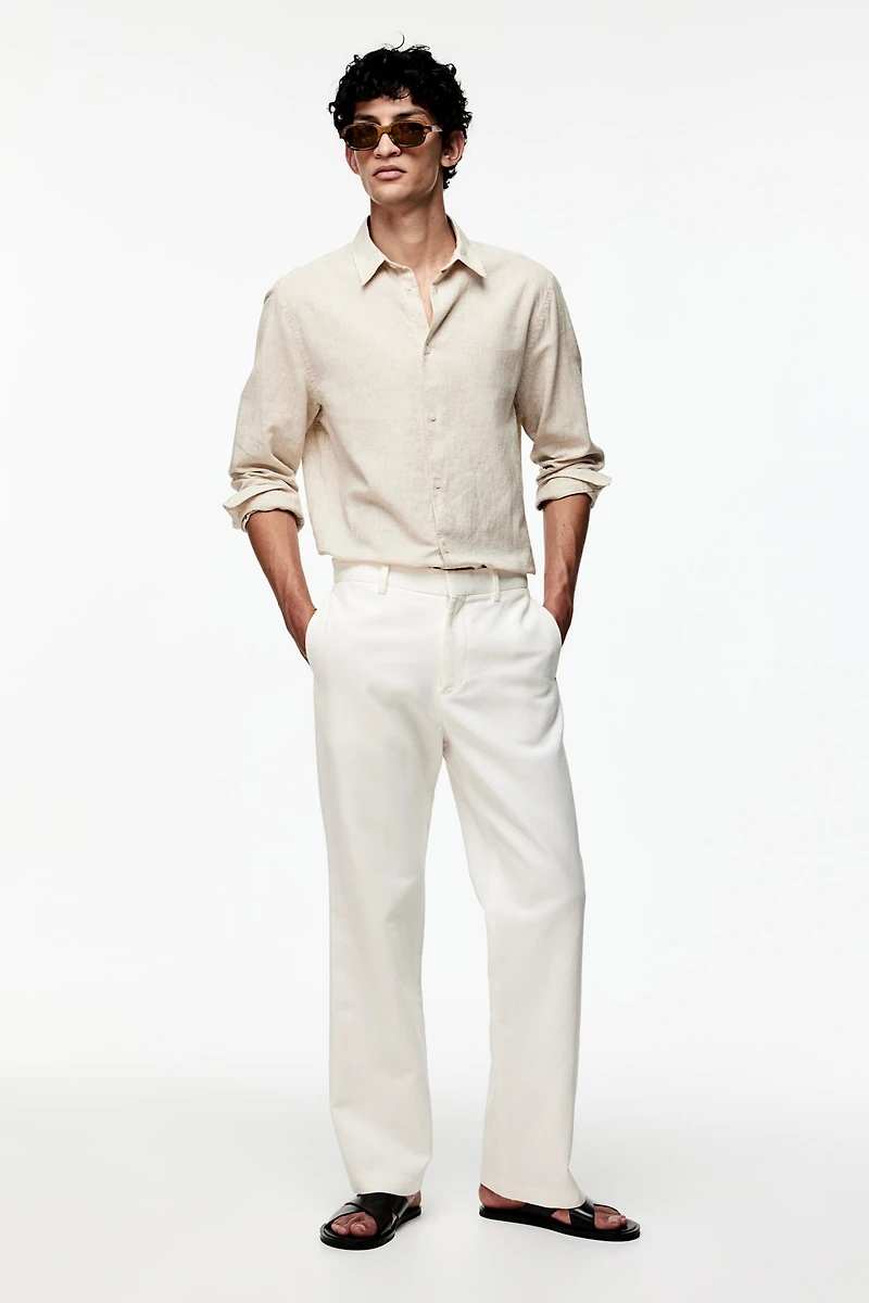 Regular Fit Linen-Blend Shirt