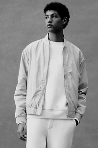 Blouson style aviateur en nylon coupe classique