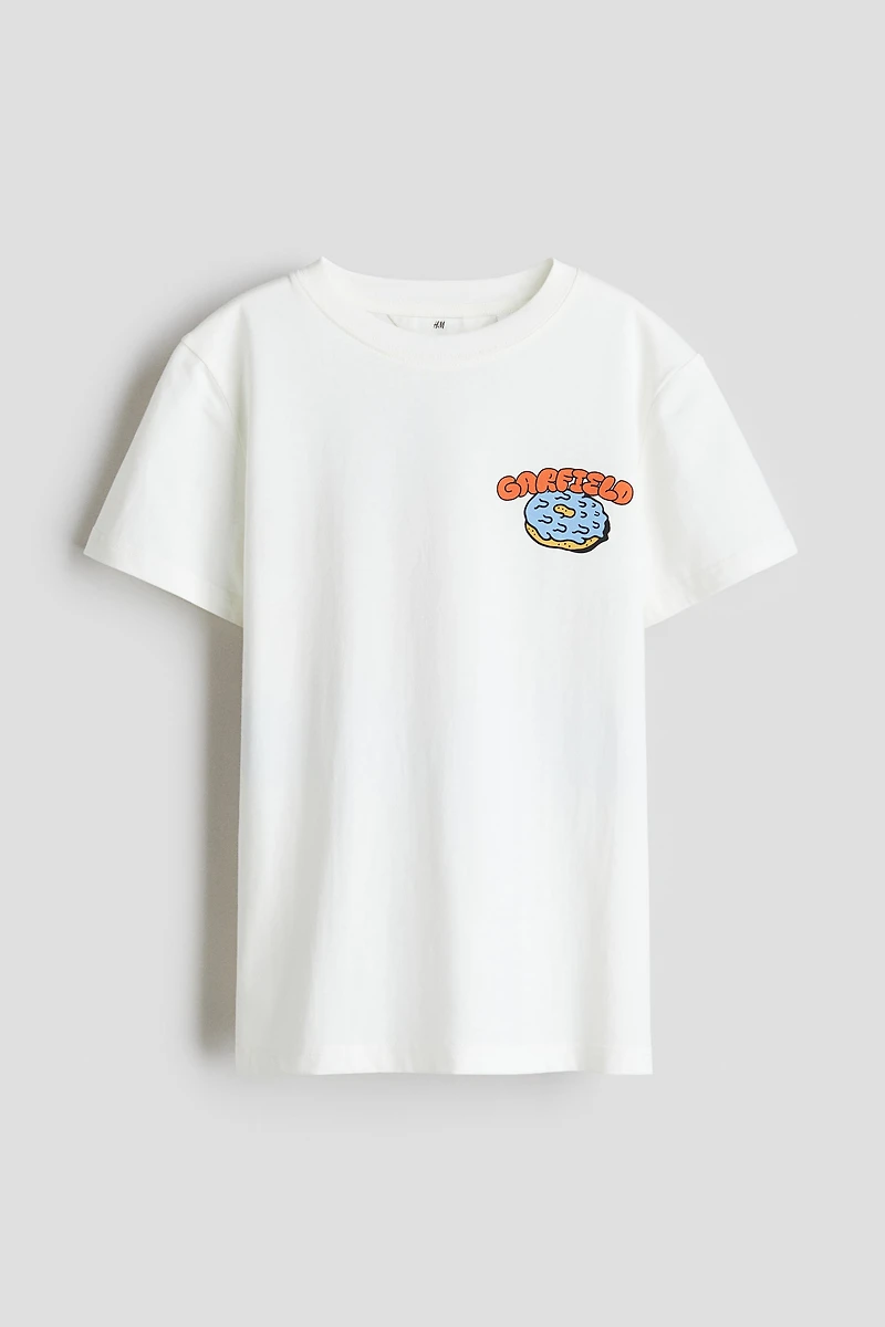 T-shirt en coton avec motif imprimé