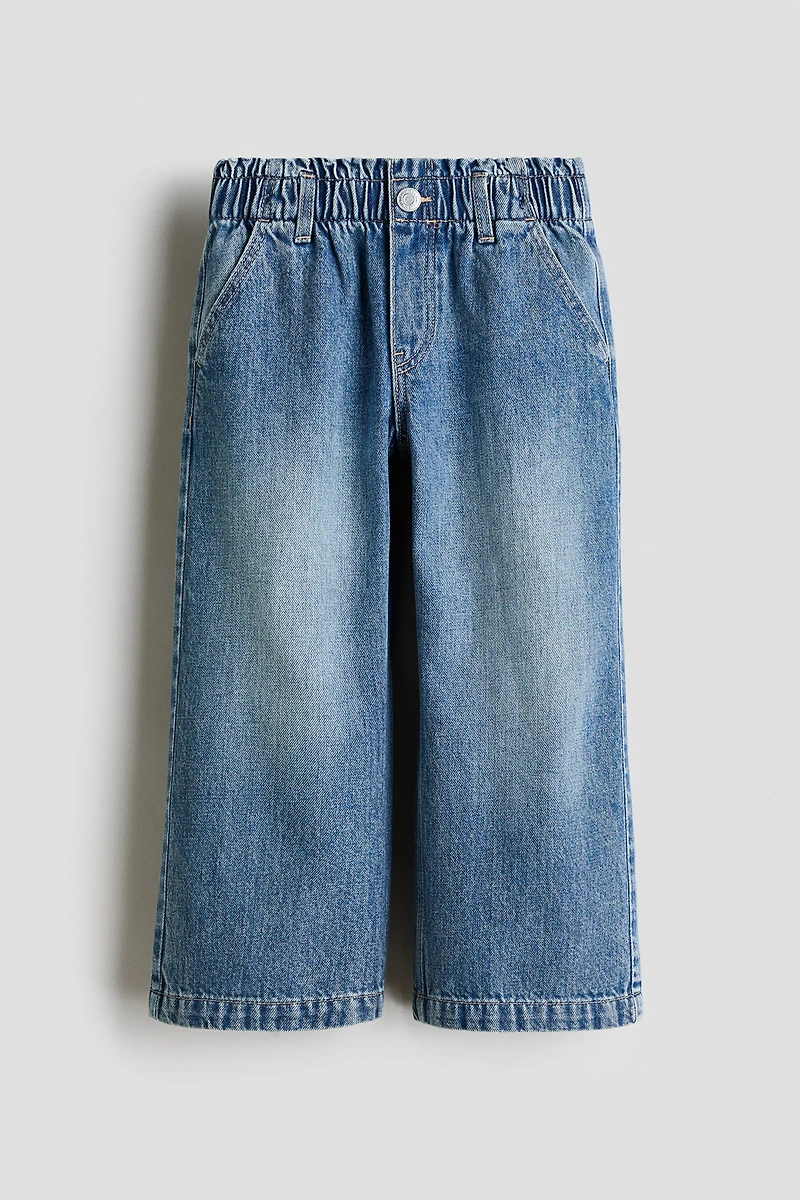 Wide Leg Paper-bag Jeans