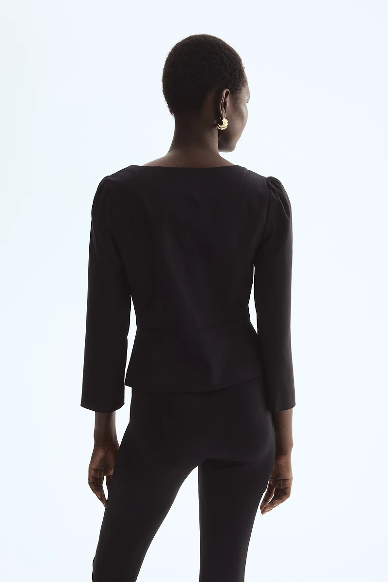 Blazer à encolure carrée