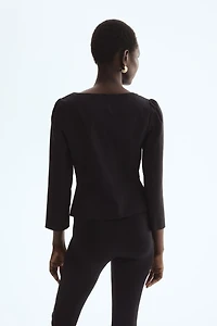 Blazer à encolure carrée