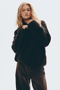 Half-Zip Teddy Fleece Sweatshirt