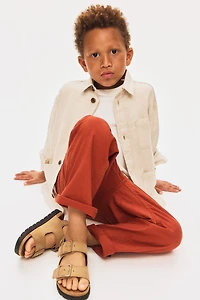 Linen-Blend Pants