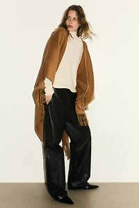 Cape en laine mélangée