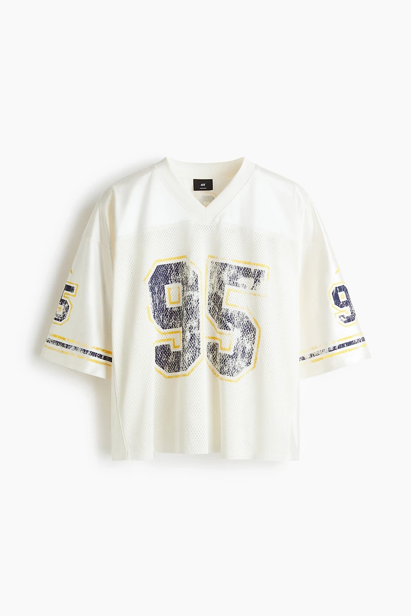 T-shirt ample en filet imprimé