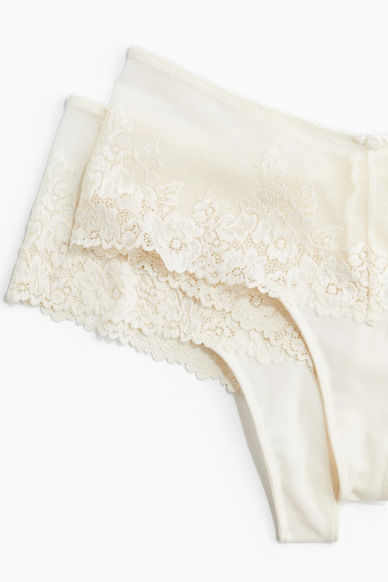 Lot de 2 strings Hipster en dentelle