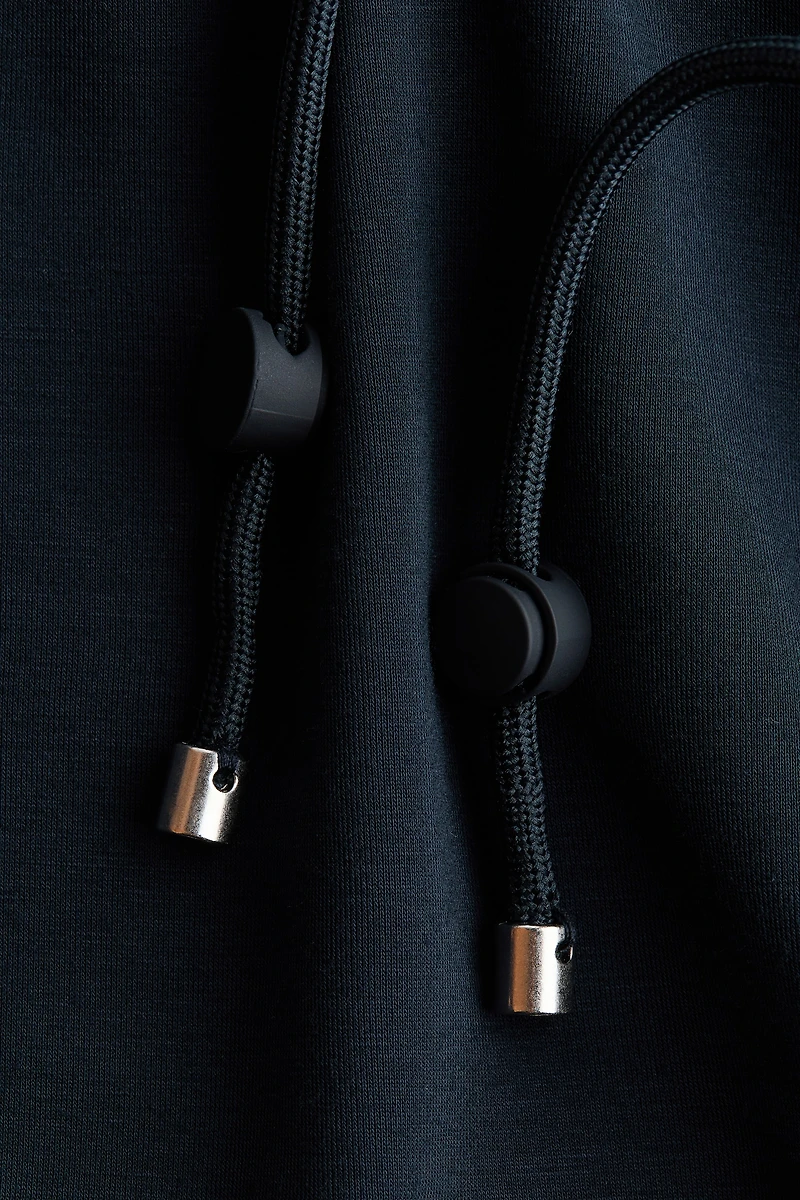 Drawstring-Detail Sweatshirt Jacket