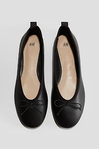 Bow-Detail Ballet Shoes