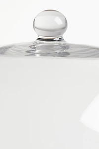 Glass Cake Dome with Wooden Base