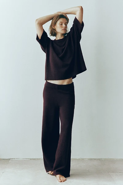 Wide-Leg Knit Pants