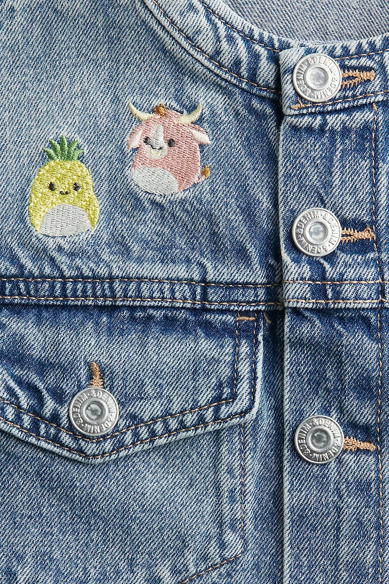 Embroidered-Motif Denim Jacket