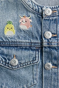 Embroidered-Motif Denim Jacket