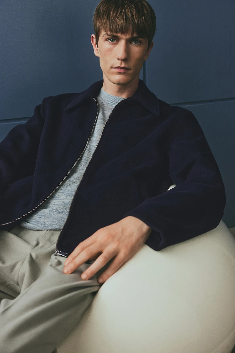 Regular Fit Wool-Blend Shacket