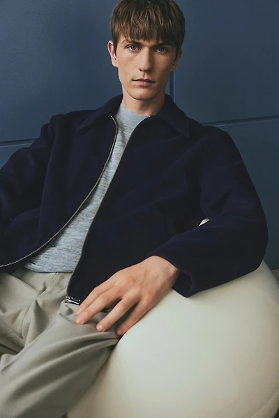 Regular Fit Wool-Blend Shacket