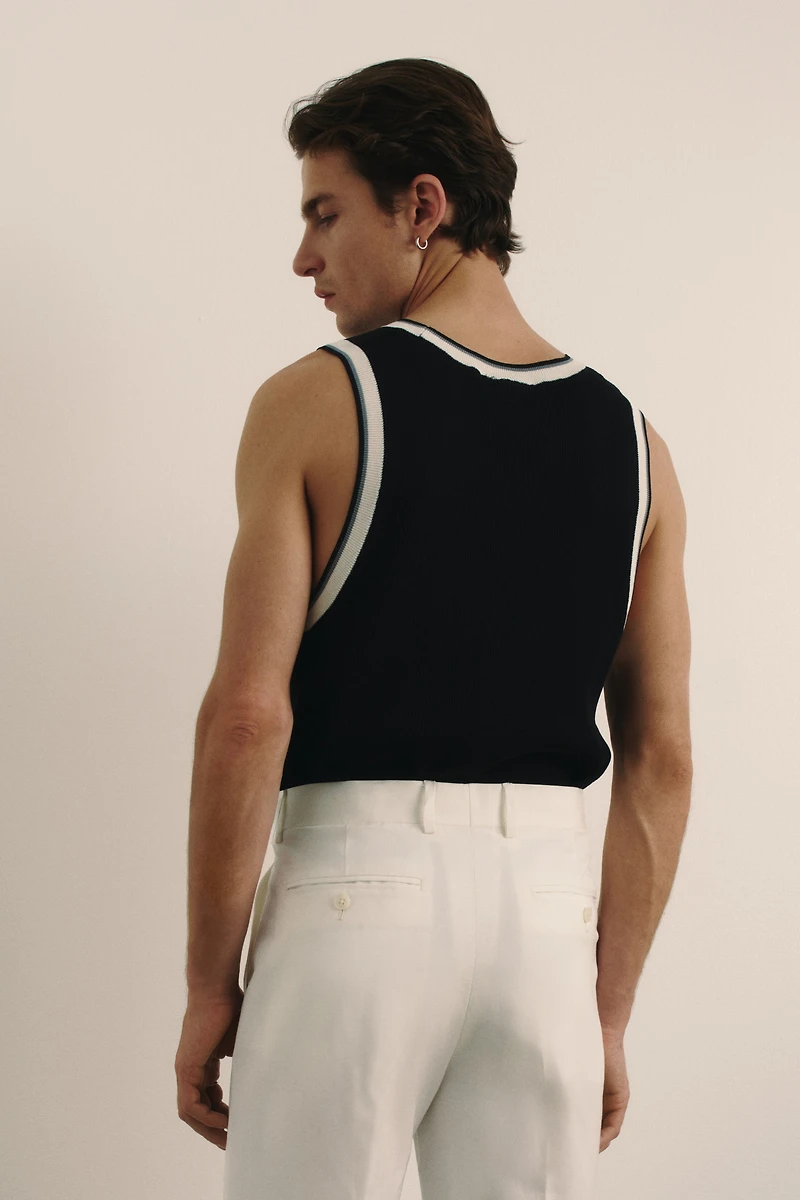 Slim Fit Ribbed vest top