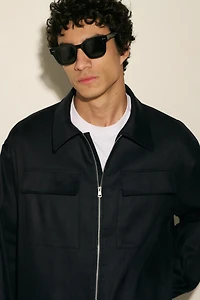 Easy Care Regular-Fit Linen-Blend Overshirt