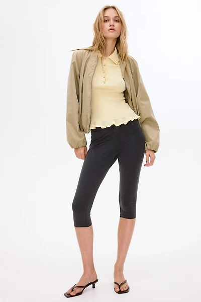 Haut en tricot côtelé à col