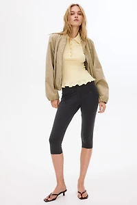 Haut en tricot côtelé à col