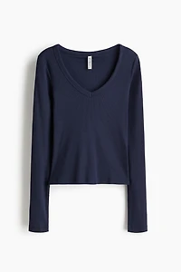 Haut en coton avec encolure V