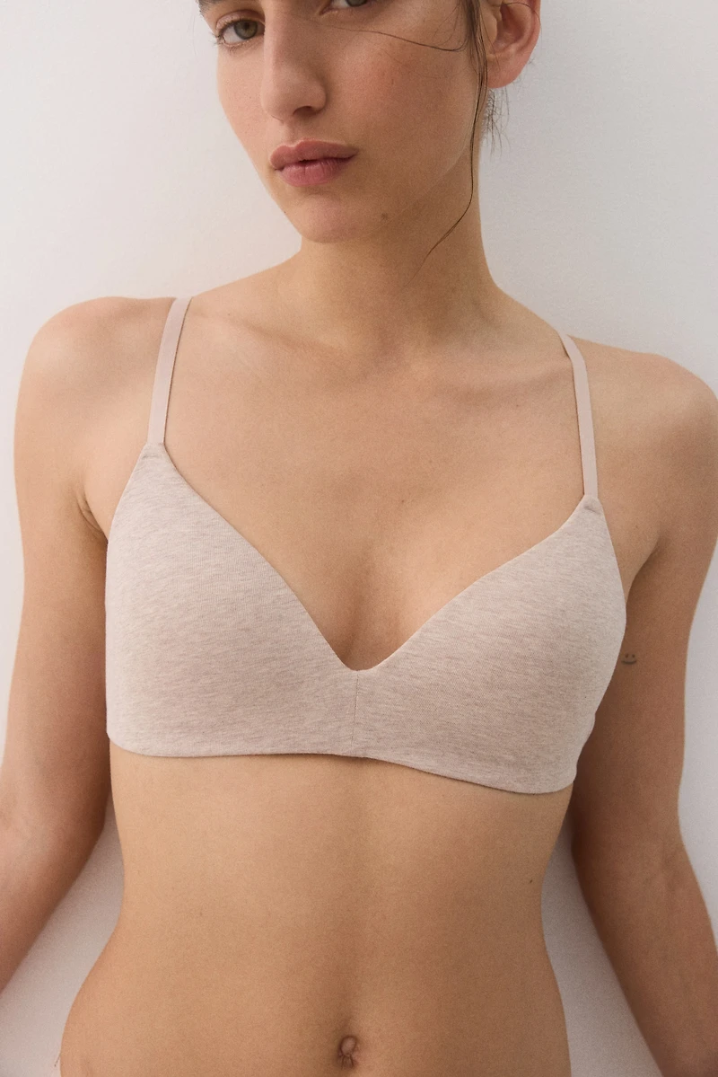 2-pack Padded Soft-cup Cotton Bras