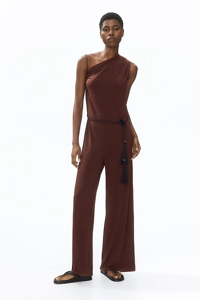 Combinaison pantalon asymétrique en jersey