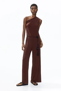 Combinaison pantalon asymétrique en jersey