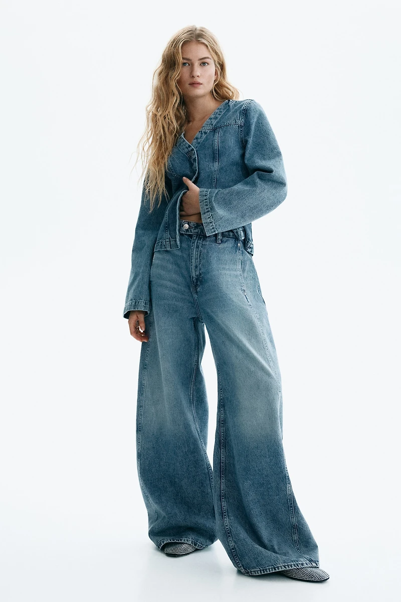 High-Rise Barrel-Leg Jeans