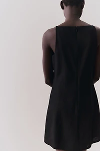 Linen-Blend Strappy Dress