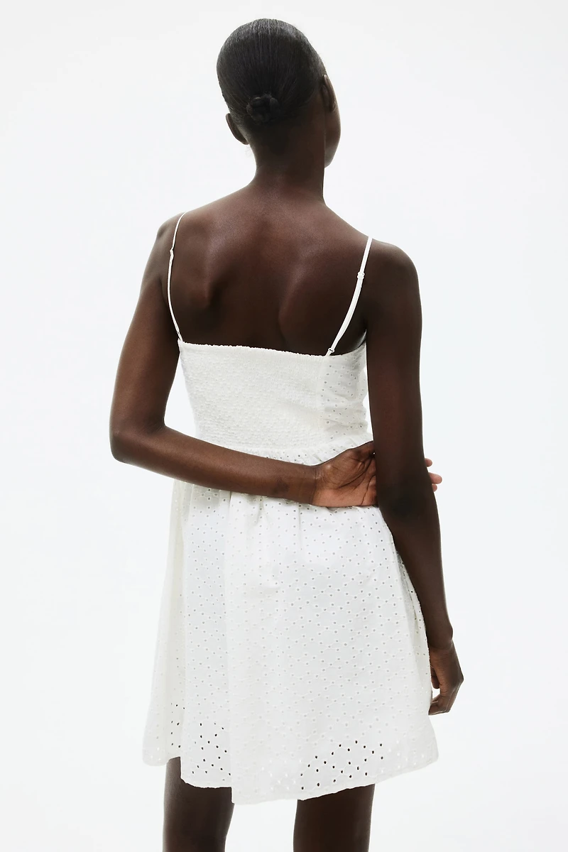Eyelet-Embroidered Strappy Dress