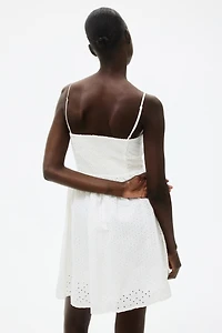 Eyelet-Embroidered Strappy Dress
