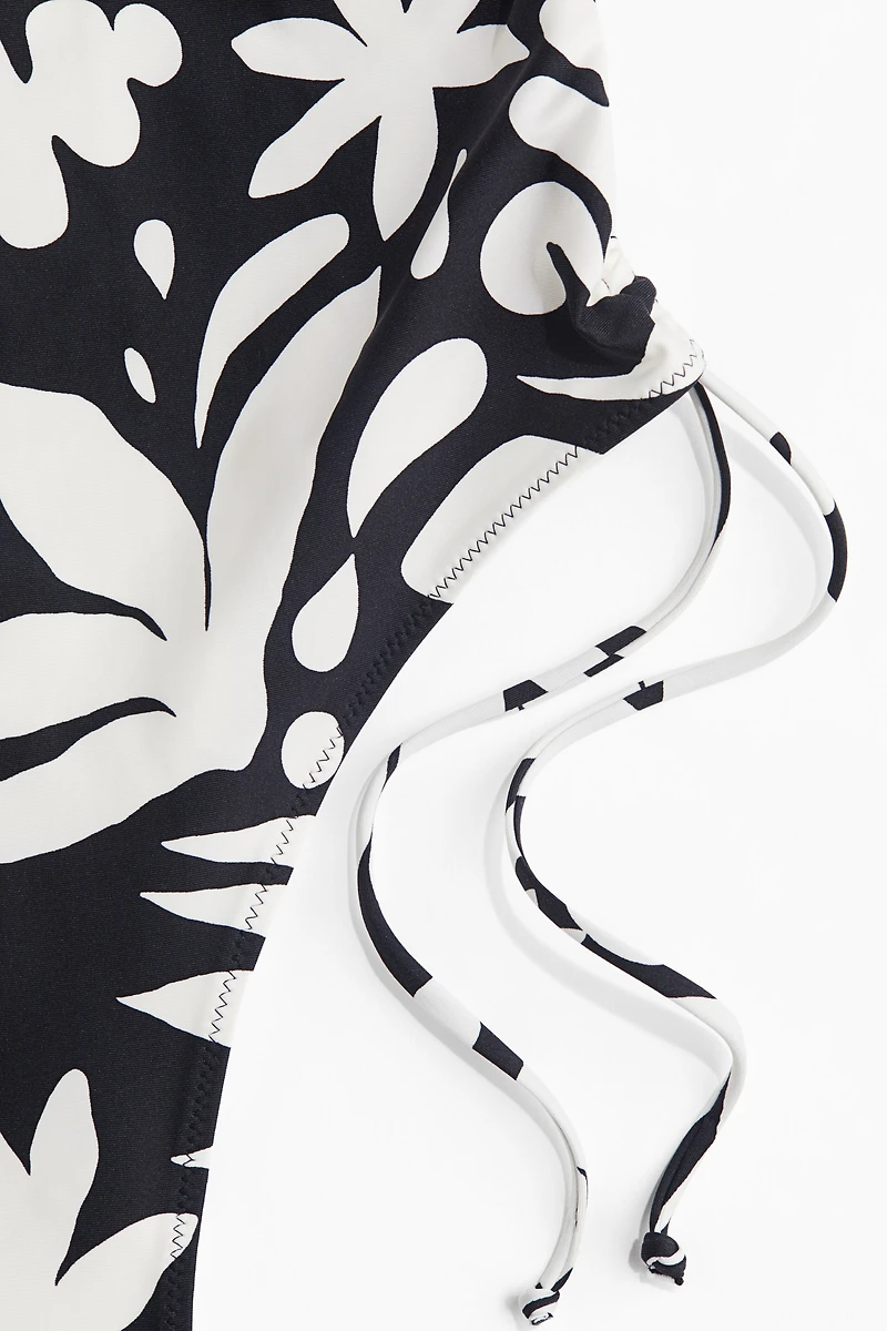 Padded-Cup Drawstring-Detail Swimsuit