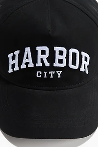 Casquette en sergé de coton avec motif