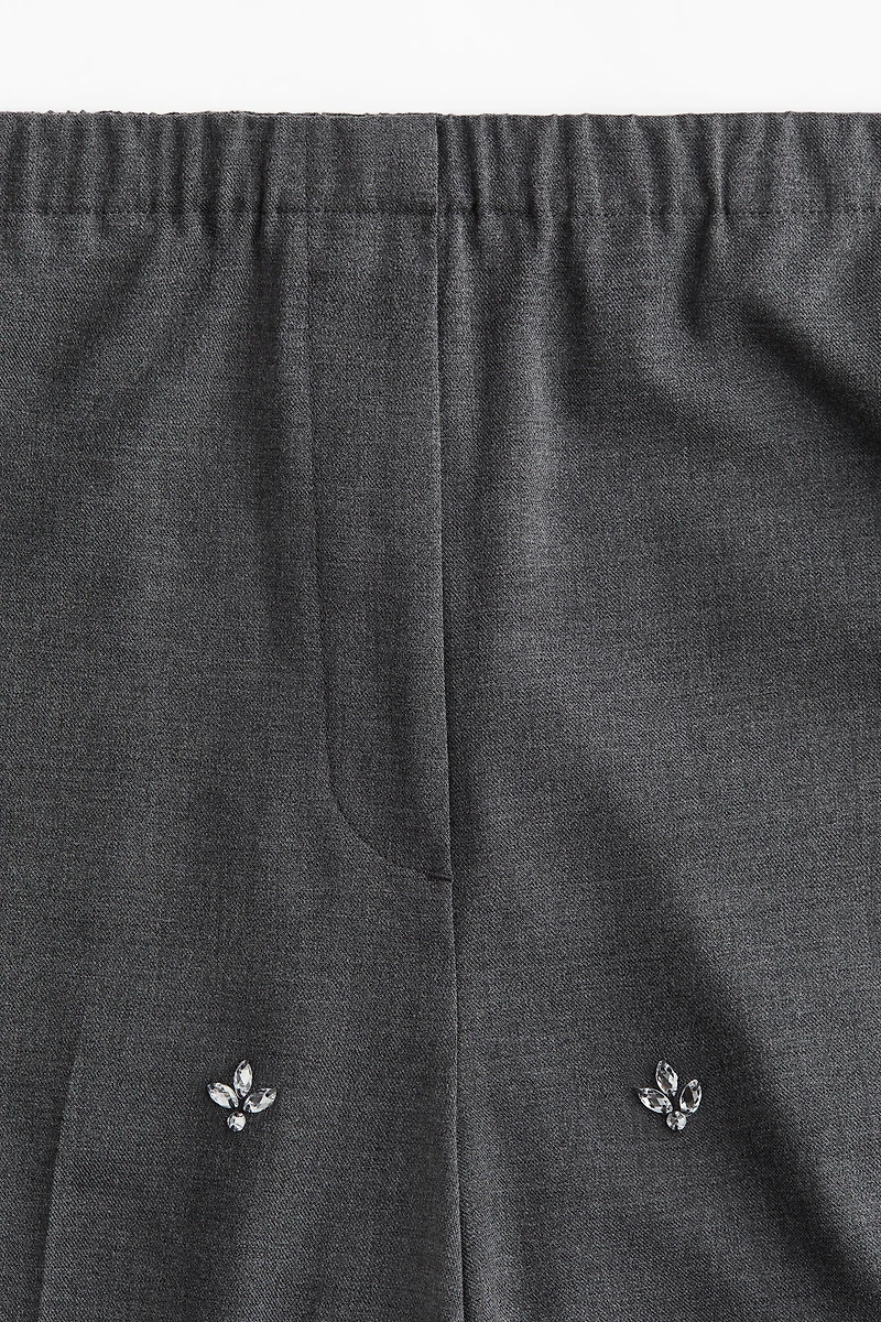 Rhinestone-Embellished Pants