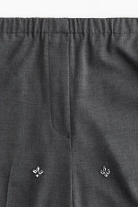 Rhinestone-Embellished Pants