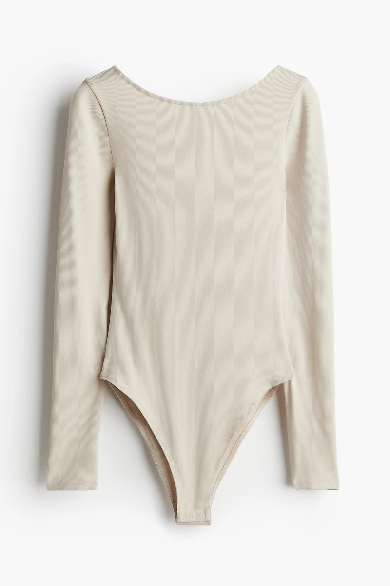 Maillot côtelé avec dos dégagé