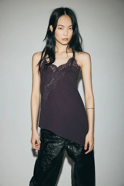 Lace-Trimmed Camisole Top