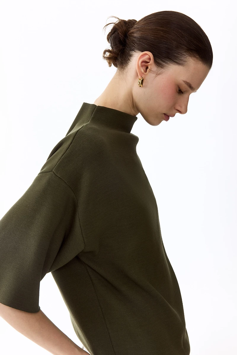 Knit Mock Turtleneck Top