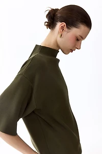 Knit Mock Turtleneck Top