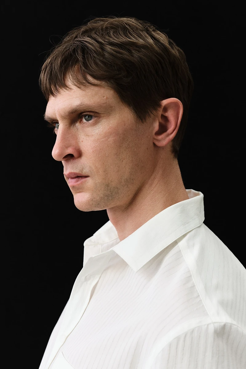Chemise classique en lyocell mélangé