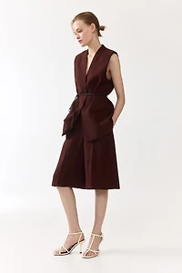 Veste sans manches avec ceinture
