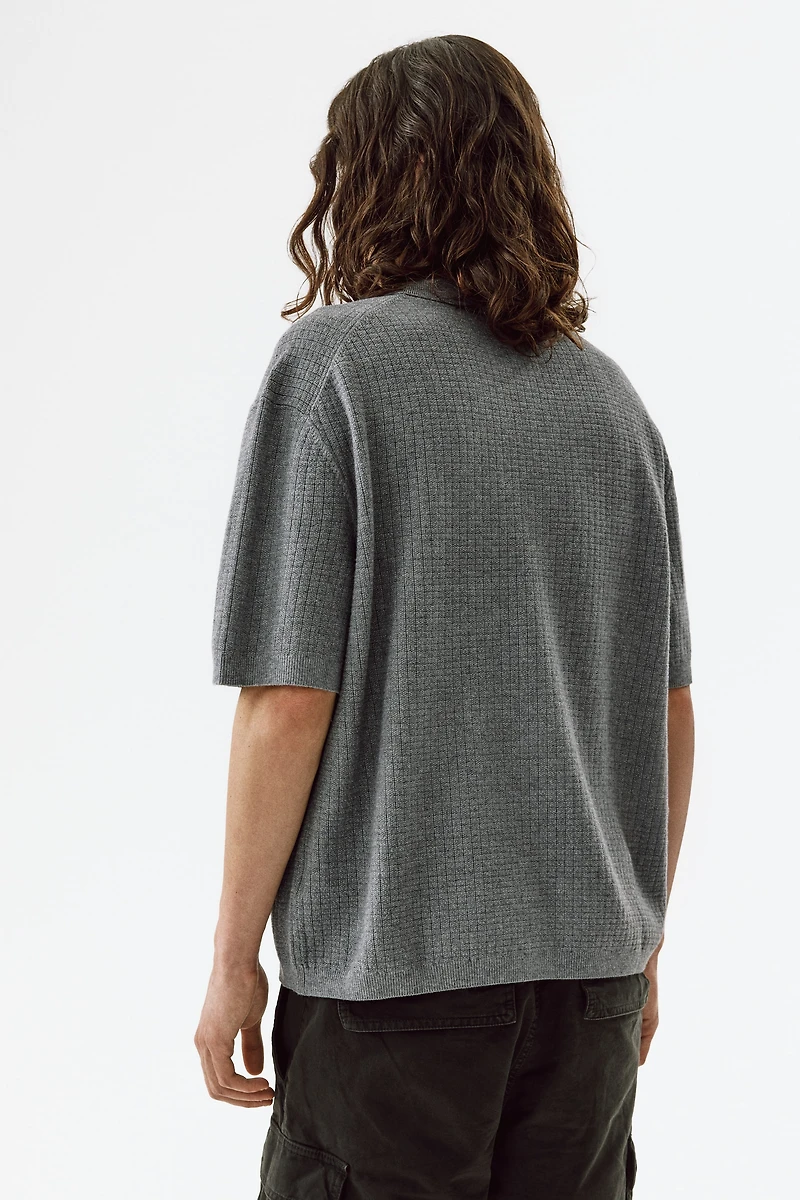 Regular-Fit Textured-Knit Shirt