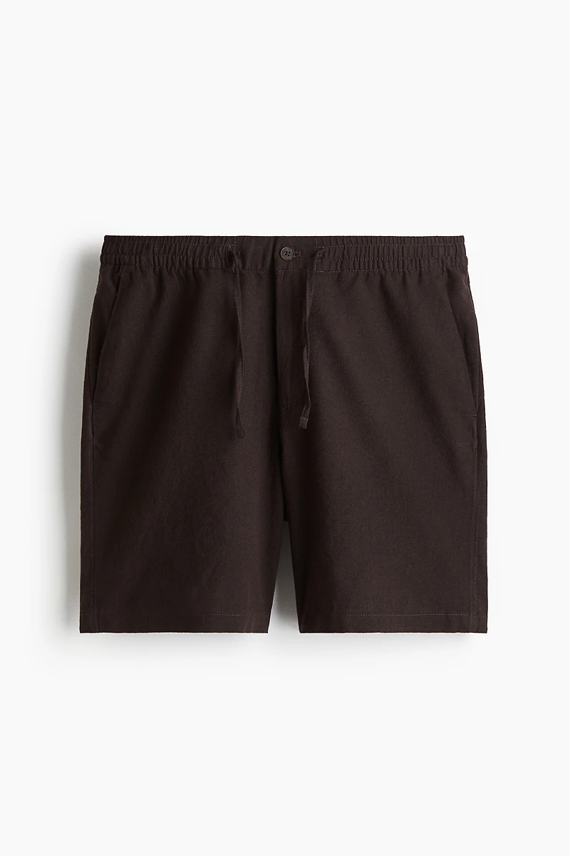 Regular-Fit Linen-Blend Shorts