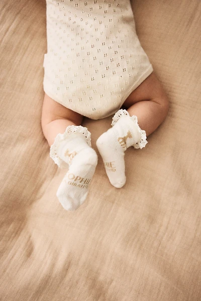 2-Pack Lace-Ruffled Socks