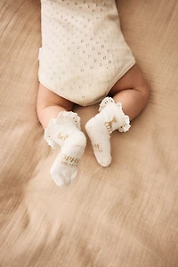 2-Pack Lace-Ruffled Socks