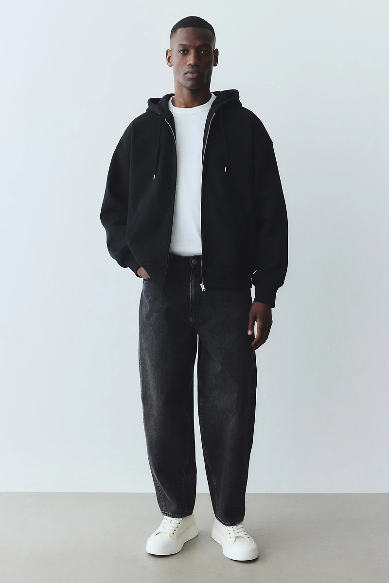 Oversized-Fit Hooded Jacket