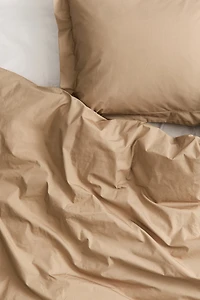 Twin Cotton Percale Duvet Cover Set