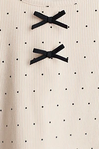 Haut en coton côtelé